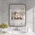 LOAAO Black Metal Framed Bathroom Mirror for Wall, 22X30 Inch